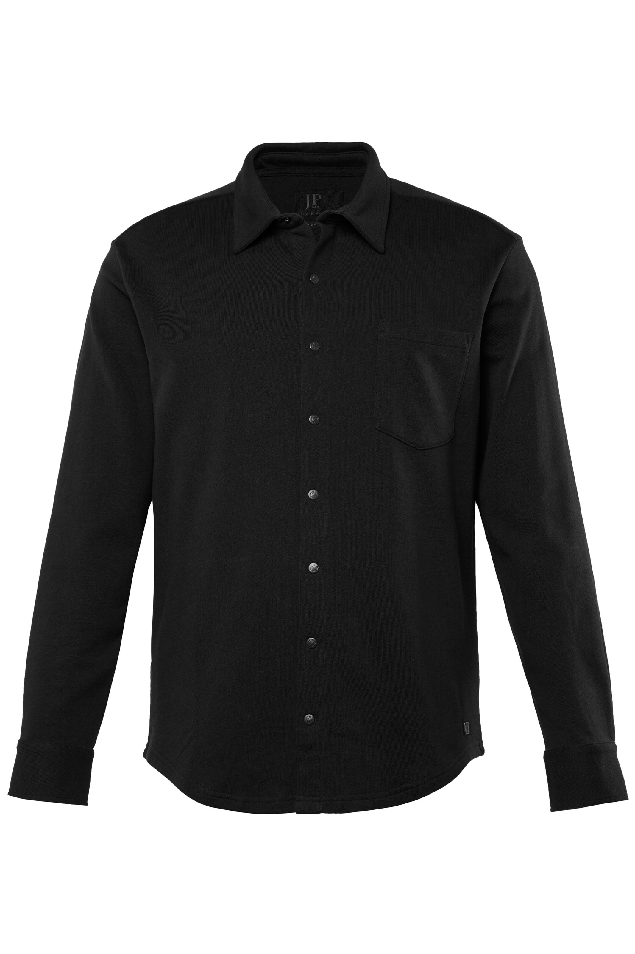 JP1880 Regular fit Overhemd in Zwart: voorkant