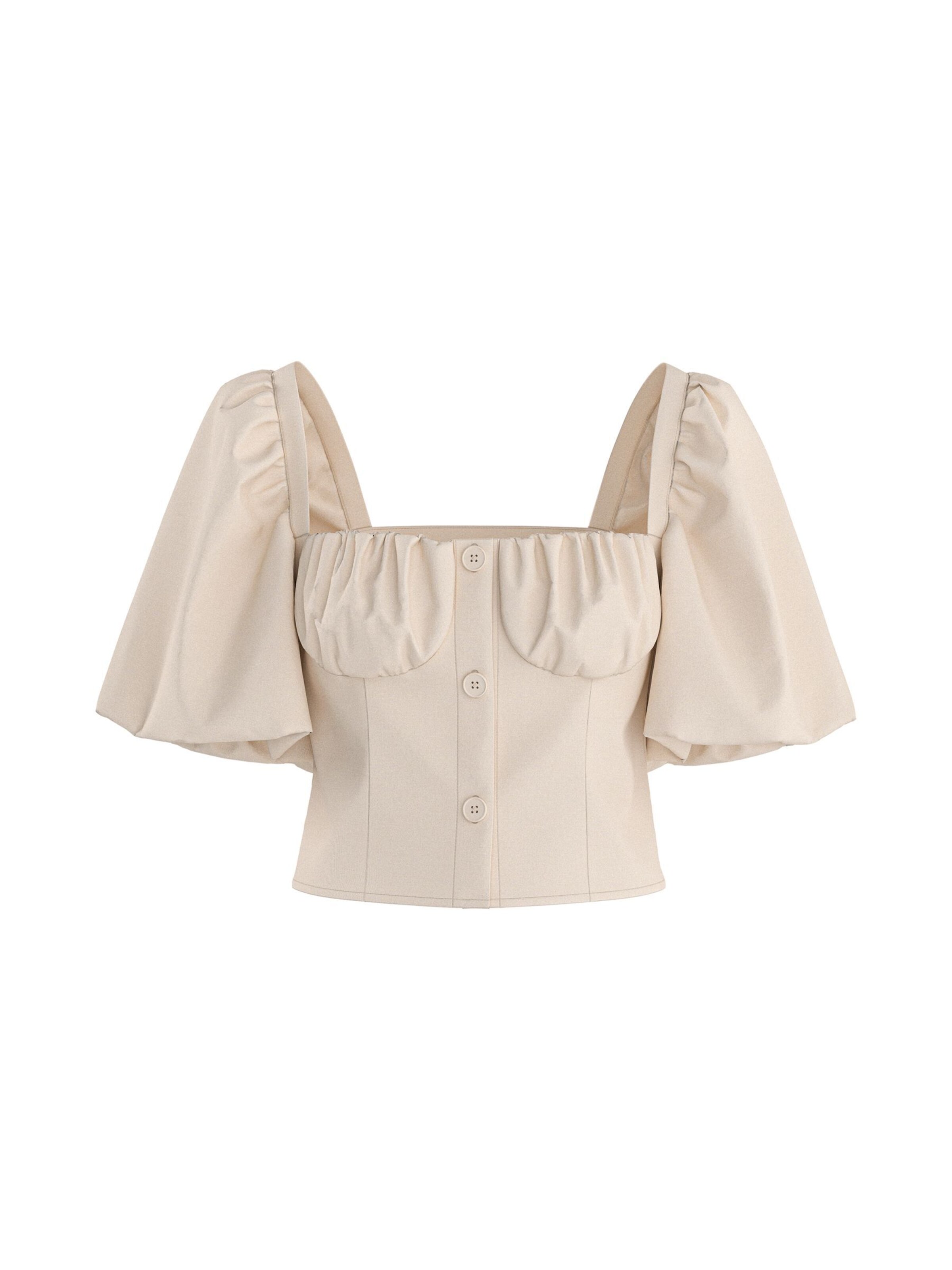 Camicia da donna 'HDLaura' di HYPEDROP in beige: frontale