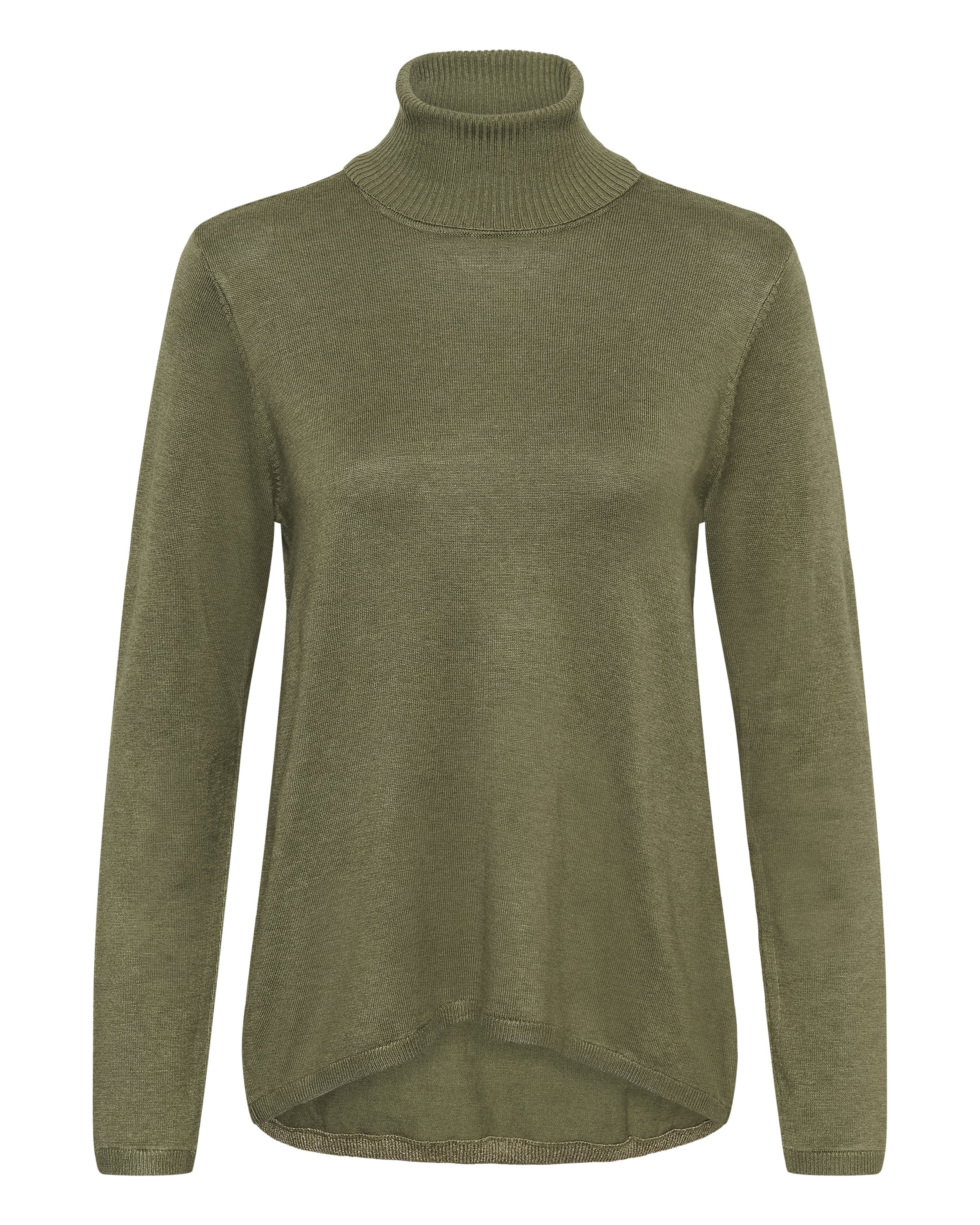 CULTURE Trui 'Annemarie' in de kleur Olijfgroen, Productweergave