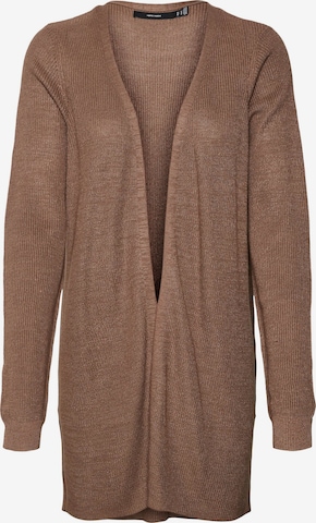 VERO MODA Knit Cardigan 'LEXSUN' in Brown: front