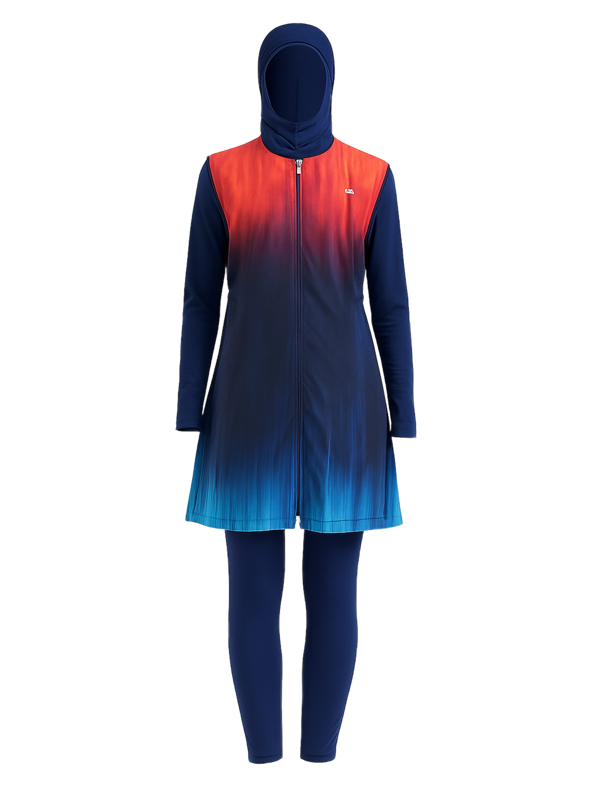 C&City Badeanzugkleid in navy / hellblau / hummer, Produktansicht