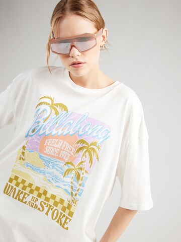 BILLABONG - Camiseta 'WAKE UP AND STOKE' en blanco