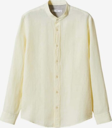 MANGO MAN Button Up Shirt in Yellow: front
