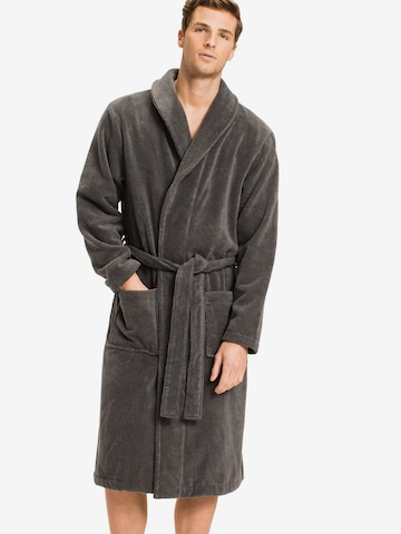 Tommy Hilfiger Underwear Дълъг халат за баня в сиво: отпред