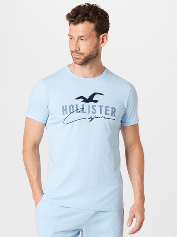 HOLLISTER Tričko – modrá: přední strana