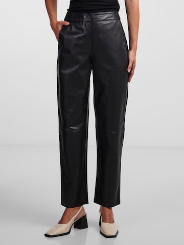 Y.A.S Regular Trousers 'LINE' in Black: front