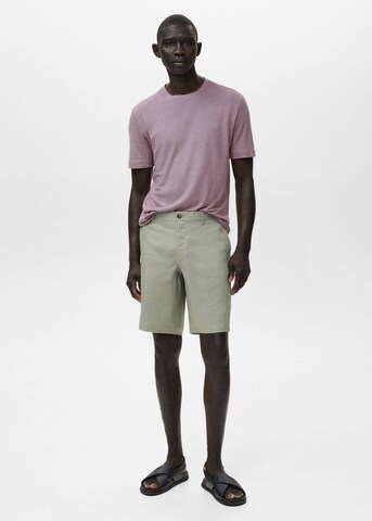 MANGO MAN Slimfit Shorts 'Carp' in Grün