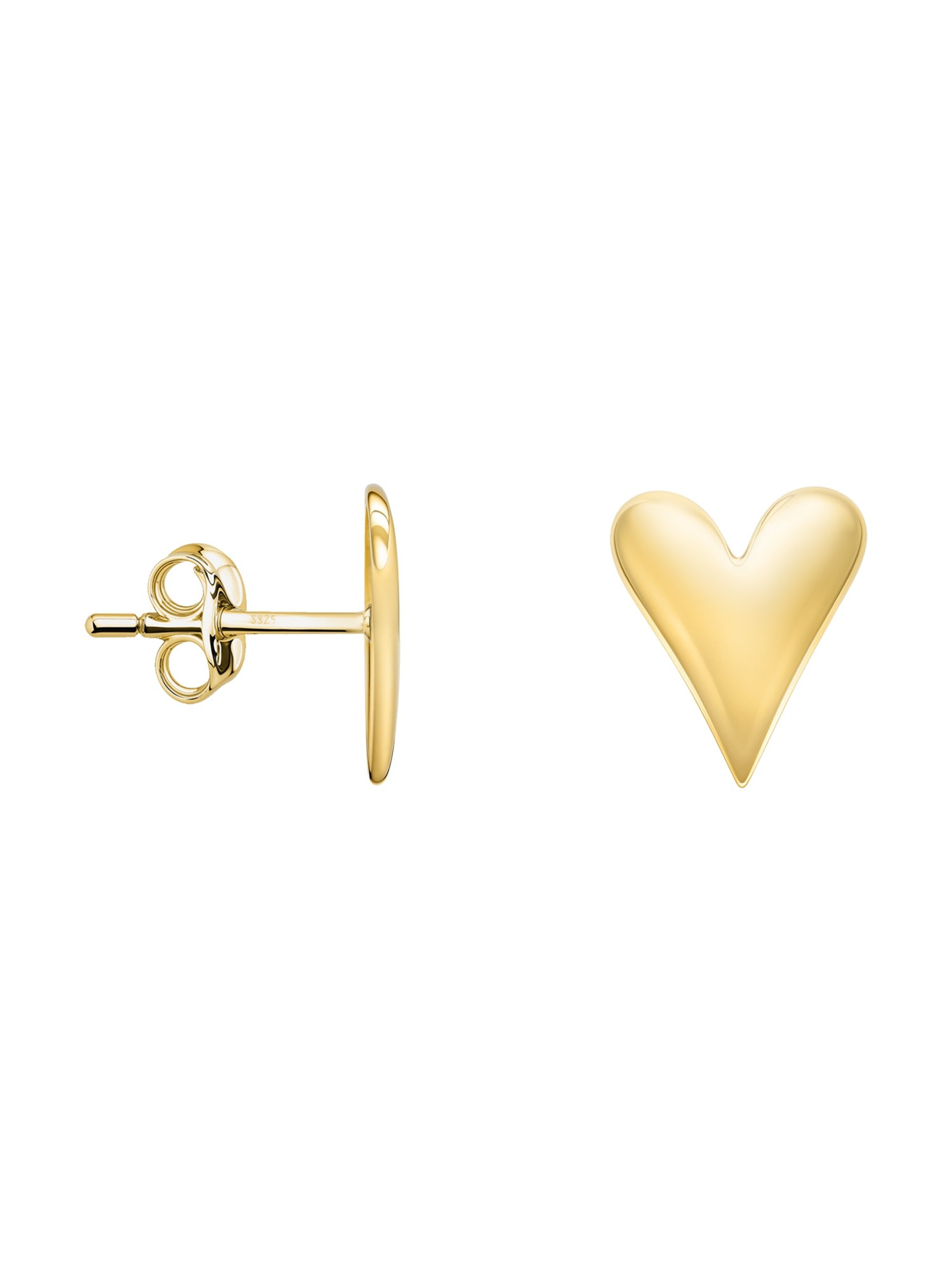 Sofia Milani Ohrringe 'Heart'‌‌‌‌‌‌‌‌ in Gold: Vorderseite