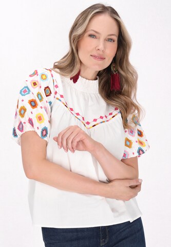 usha FESTIVAL Bluse 'Fashion Look' in Weiß: Vorderseite