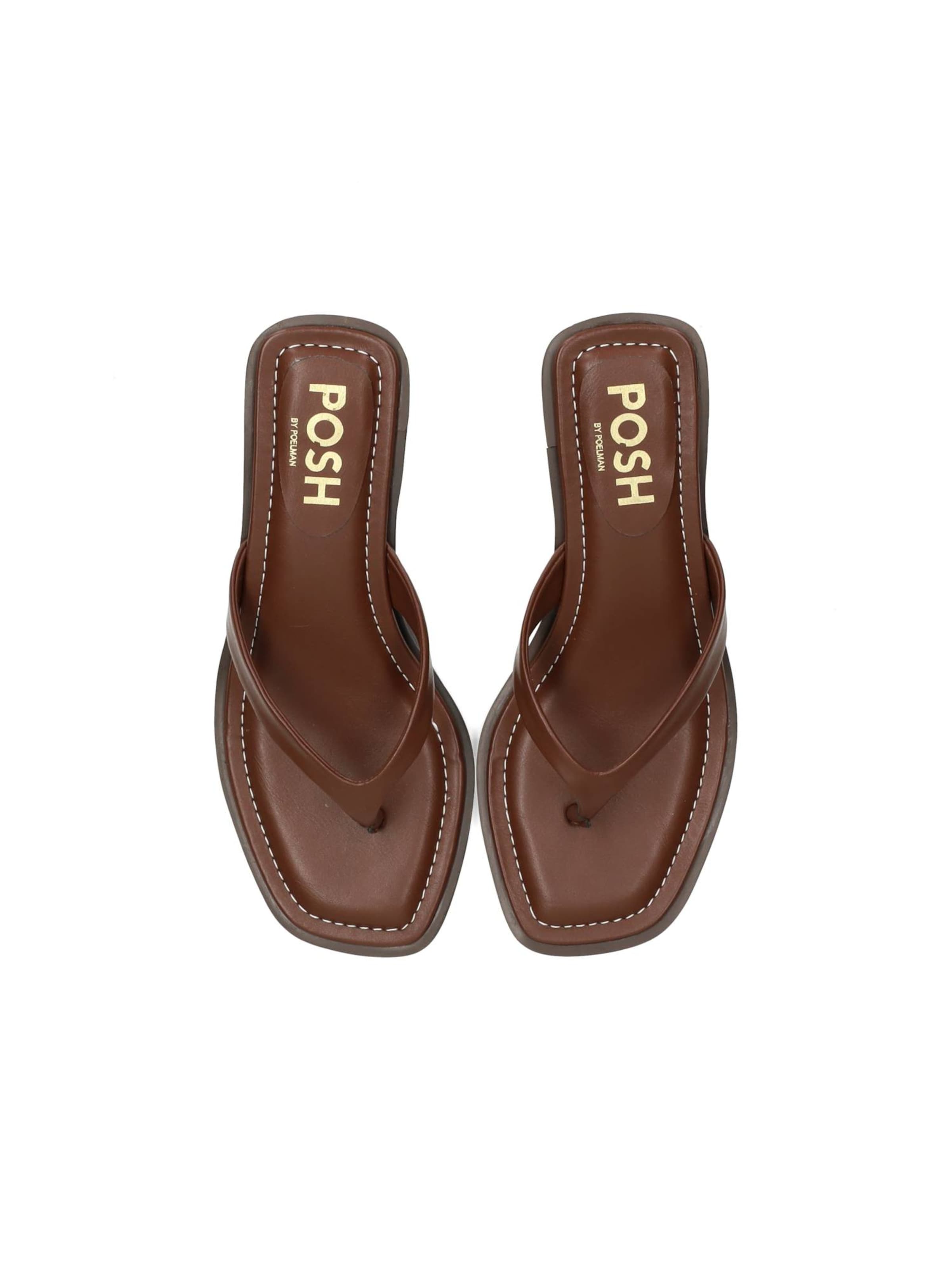 Tongs POSH by Poelman en marron