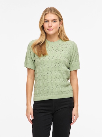 VILA Gebreide bodywarmer 'VILowen' in Groen: voorkant