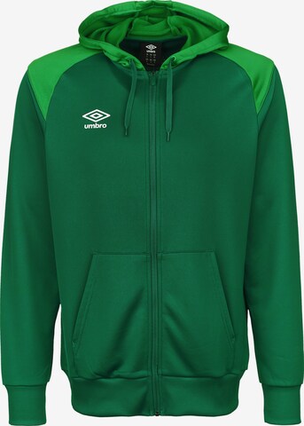 UMBRO Sportsweatvest in Groen: voorkant