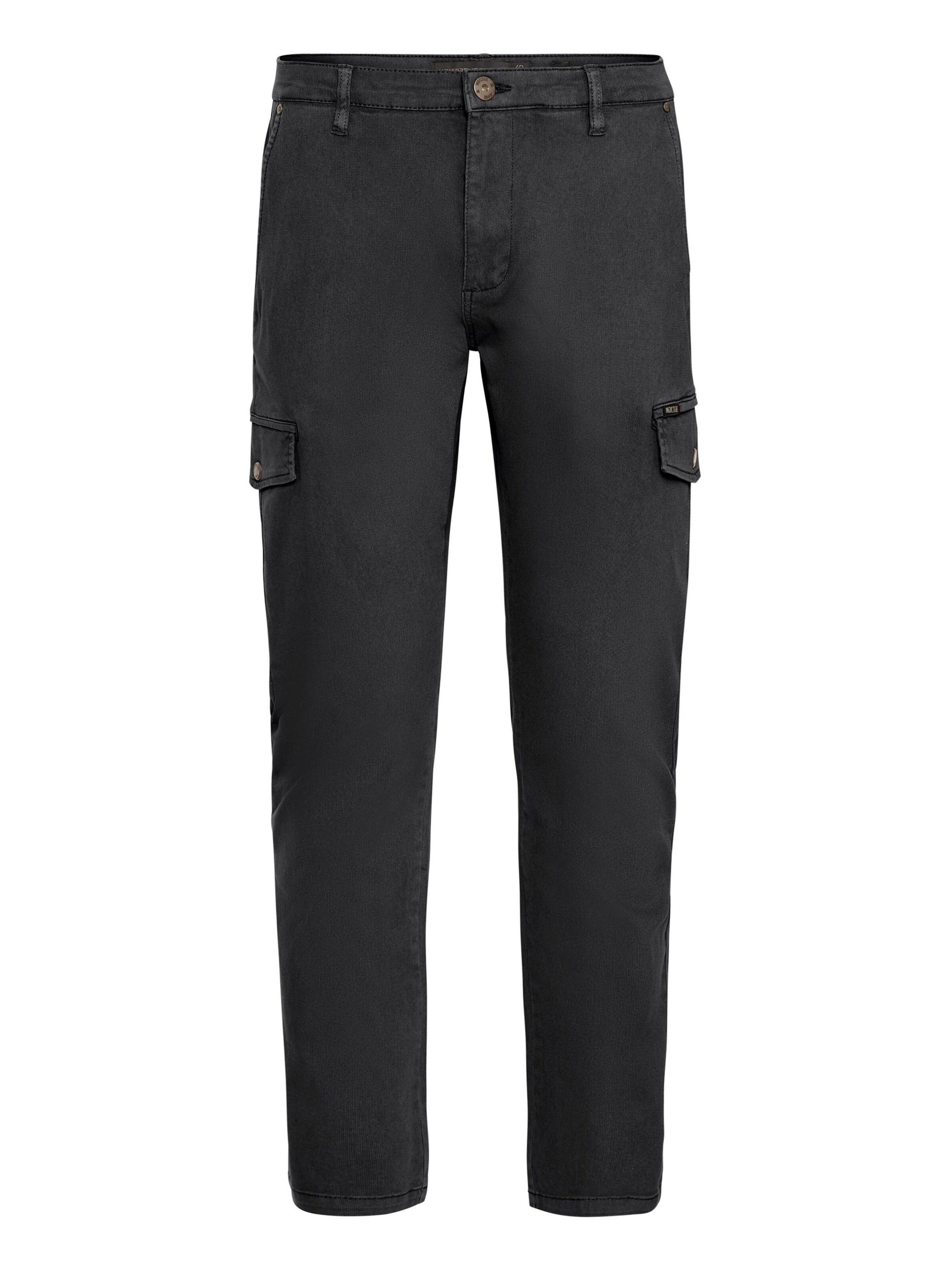 INDICODE JEANS Cargohose in Schwarz: Vorderseite