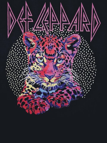 Def Leppard Shirt 'Def Leppard Neon Kitten T-Shirt' in Black: front