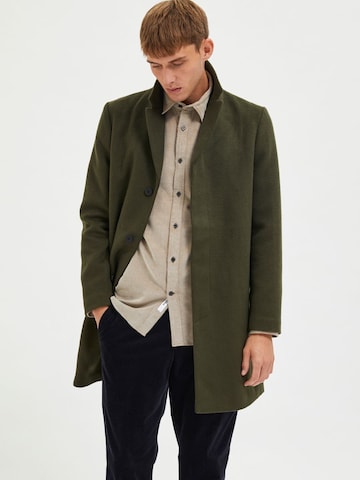 SELECTED HOMME Between-Seasons Coat in Green