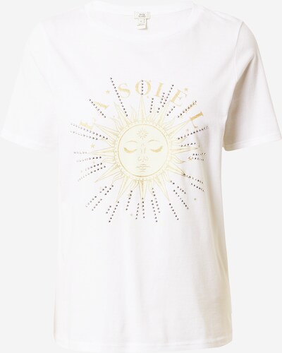 River Island T-shirt 'LA SOLEIL' i guld / silver / vit, Produktvy