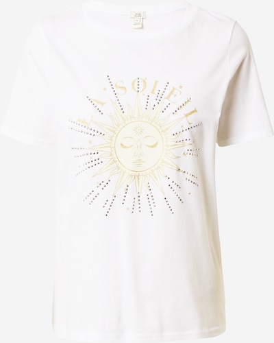 River Island Μπλουζάκι 'LA SOLEIL' σε χρυσό / ασημί / λευκό, Άποψη προϊόντος