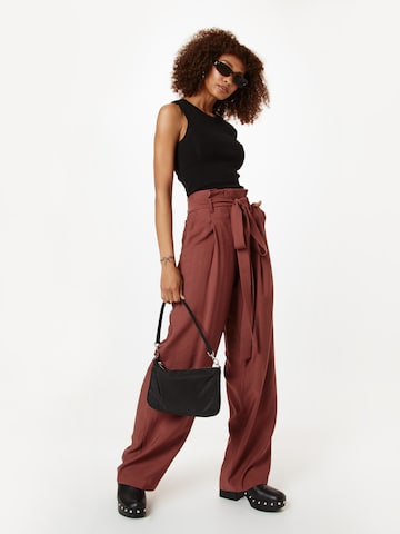 ABOUT YOU Wide leg Pants 'Marlena' in Brown