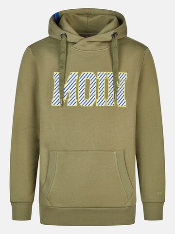 salzhaut Sweatshirt 'Heff - Moin' in Green: front