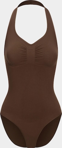 cfab Shapingbody 'Neckholder Bodysuit mit Slip' i brun: framsida