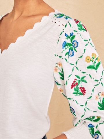 love & roses Shirt in Beige