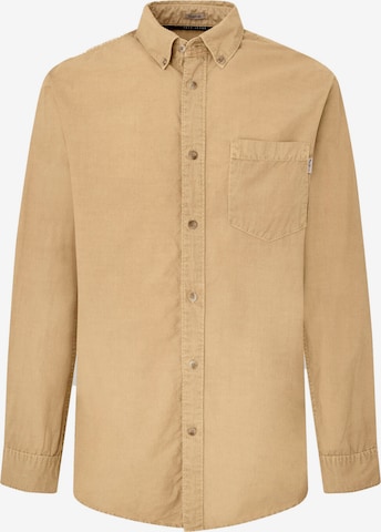 Pepe Jeans Regular fit Button Up Shirt 'Prince' in Beige: front