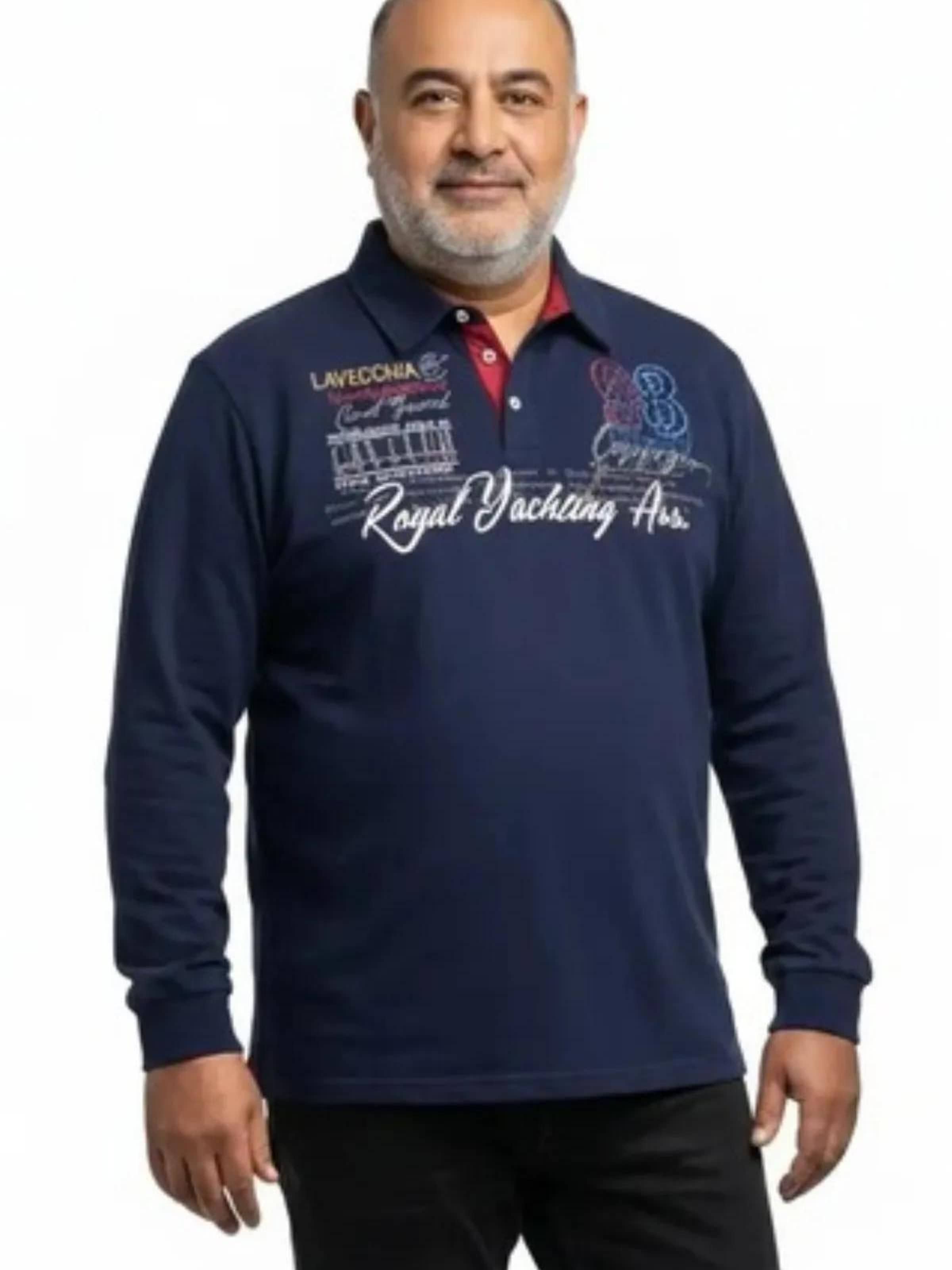 Lavecchia Sweatshirt 'LV-2024 Übergrößen' in Blauw: voorkant