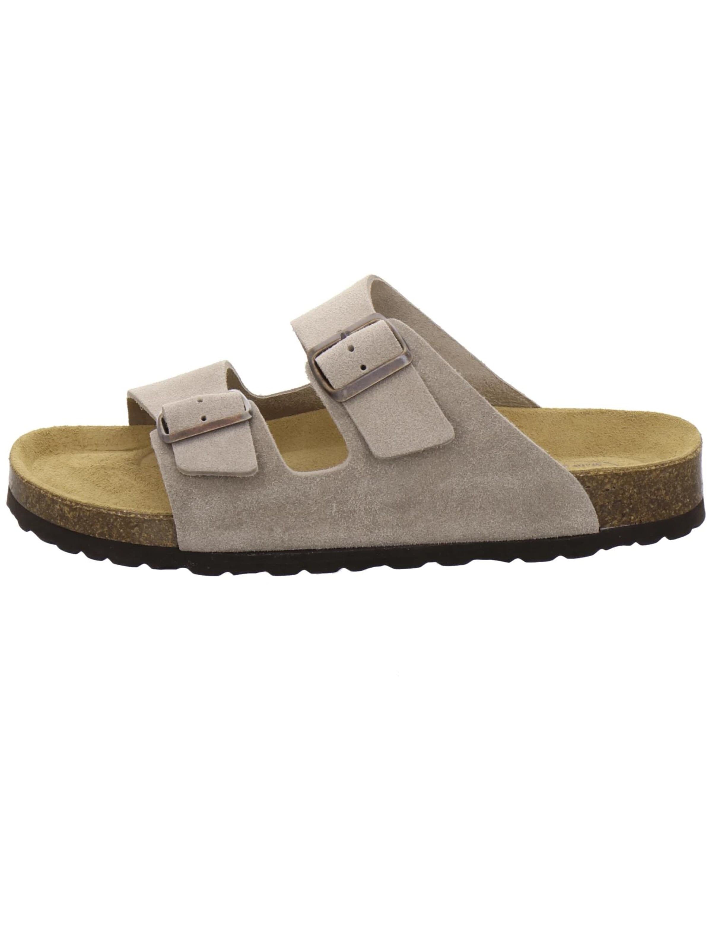 Mule 'Pantoletten Herren Zweischnaller quarz Veloursleder' AFS-Schuhe en beige