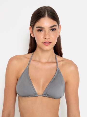 LSCN by LASCANA - Triángulo Top de bikini 'Nele' en plata: frente