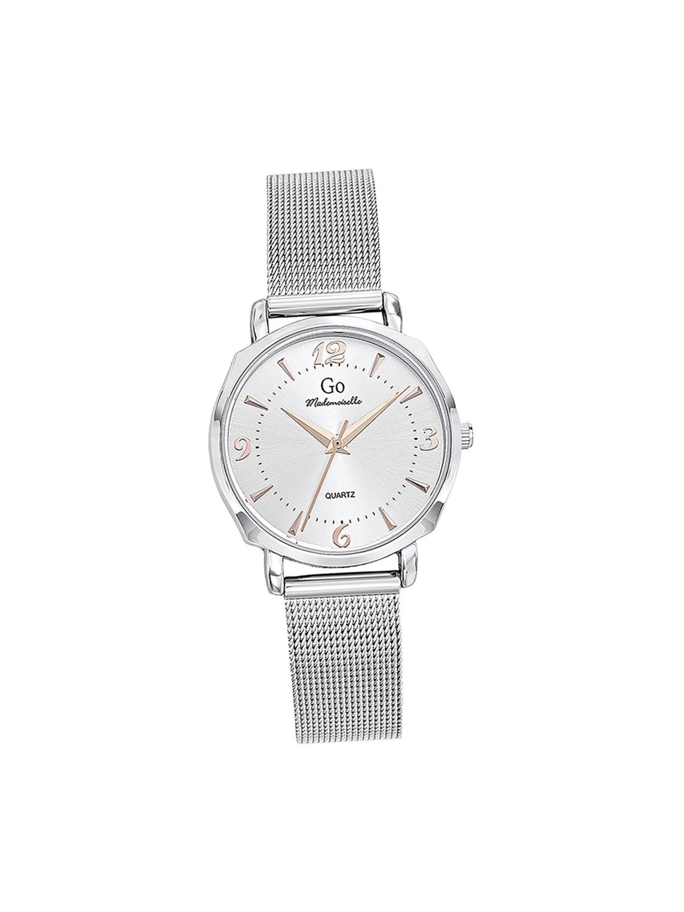 GO GirlOnly - Reloj analógico en plata: frente