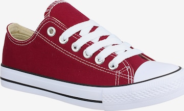Baskets basses Elara en rouge : devant