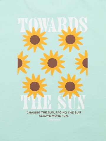 T-Shirt 'Towards The Sun' DillySocks en vert