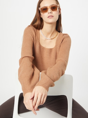 VILA Sweater 'RIL' in Brown