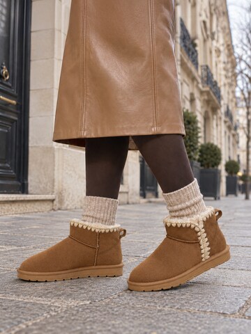 Island Boot - Botas de nieve 'SASHA' en marrón: frente