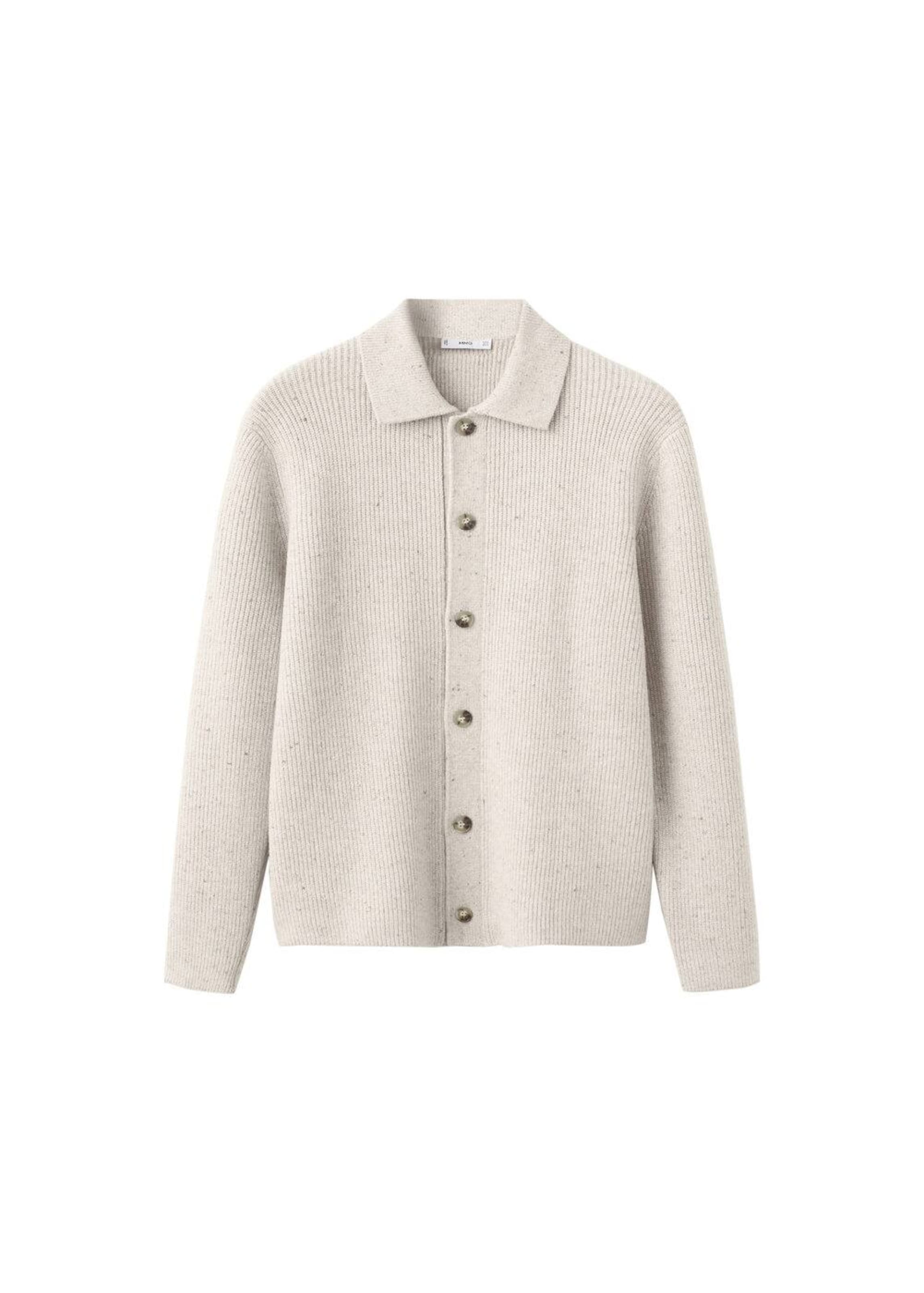 MANGO MAN Strickjacke 'Dina' in Grau: Vorderseite