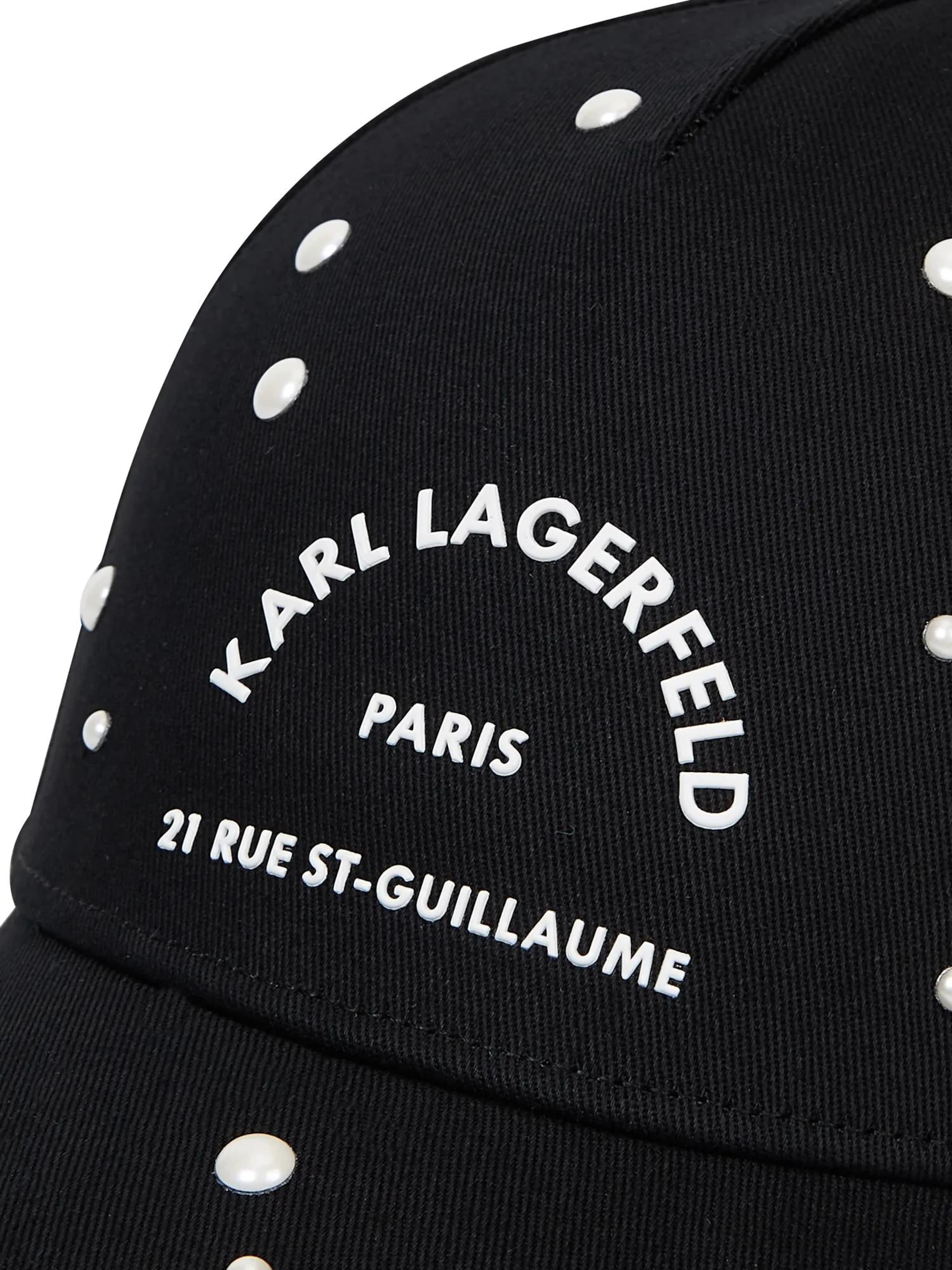 Cappello da baseball 'Rue St-Guillaume' di Karl Lagerfeld in nero