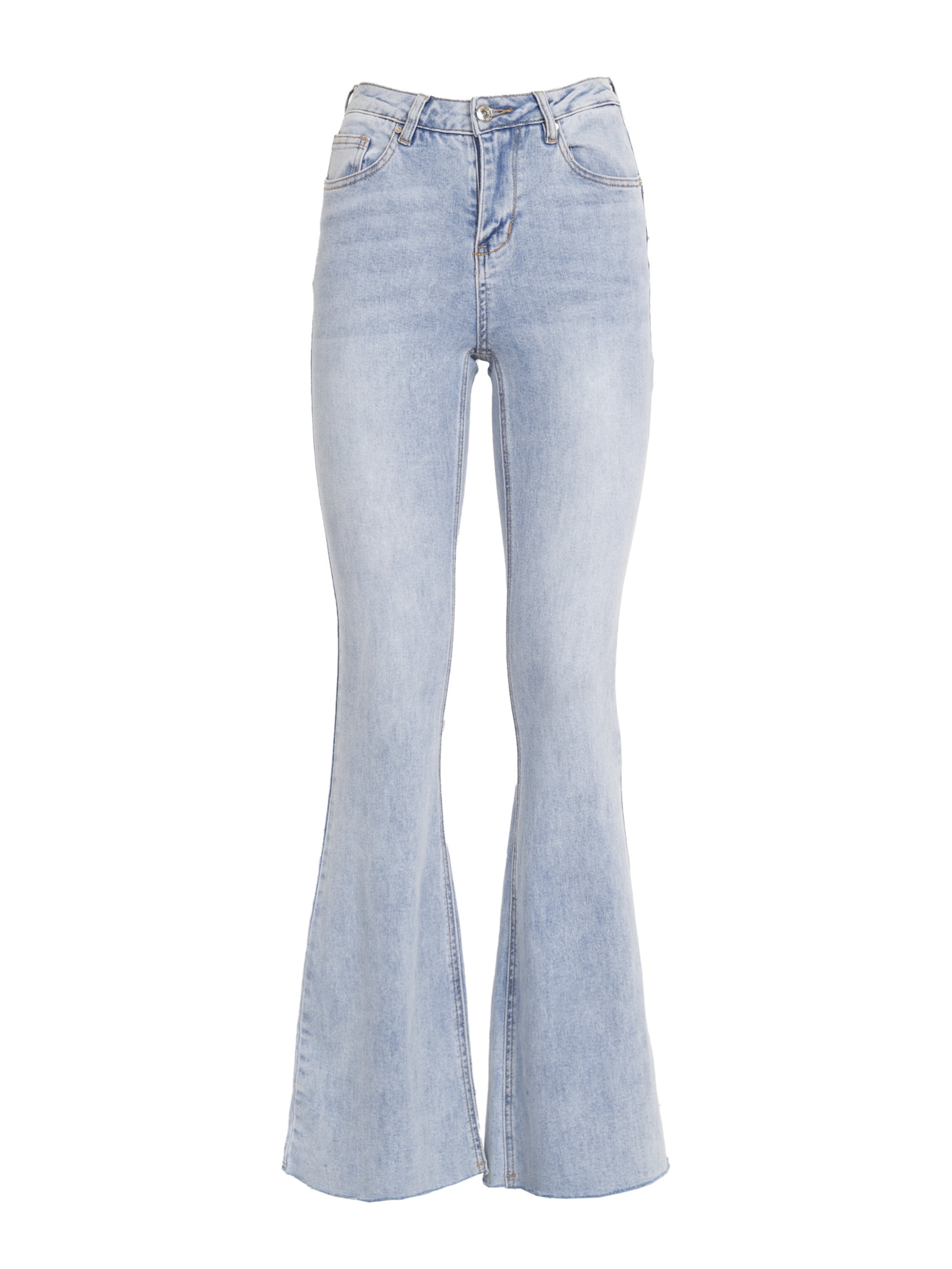 Influencer Расклешенный Джинсы в Синий: спереди