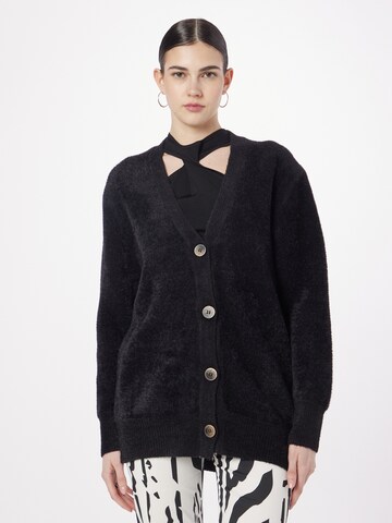 River Island Knit Cardigan in Black: front