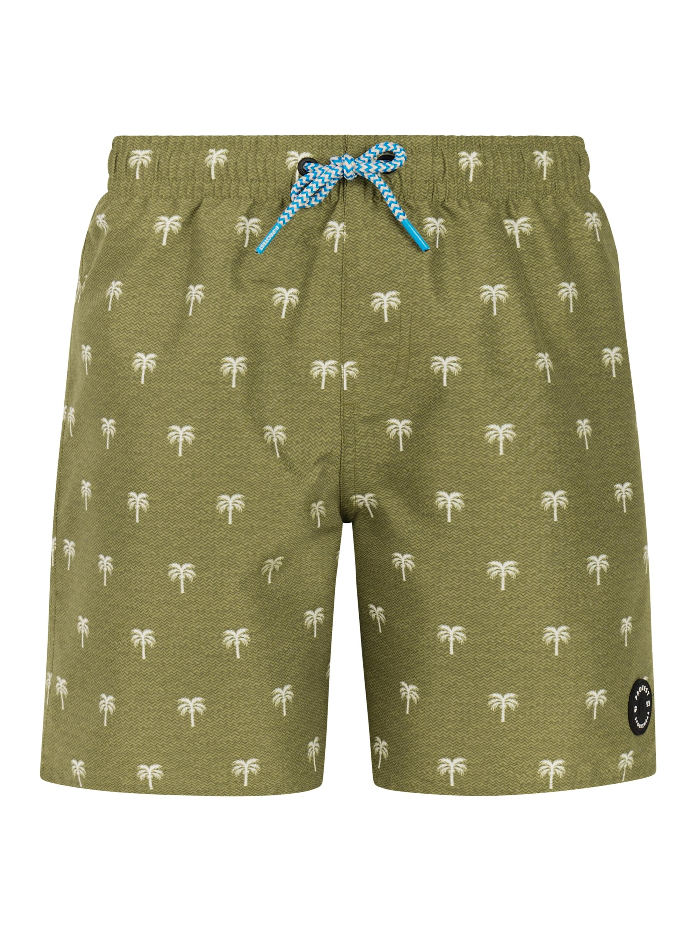 PROTEST Board Shorts 'PRTCalvin JR' in Green: front
