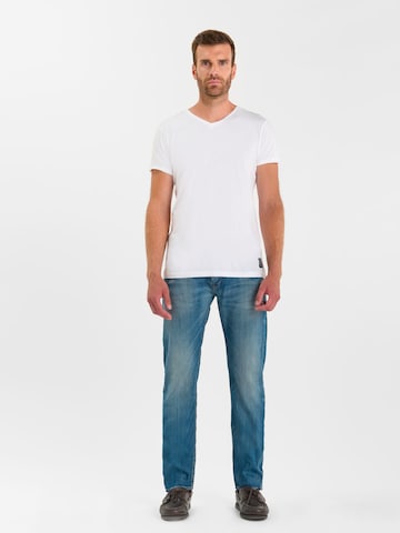 Coupe slim Jean Le Temps Des Cerises en bleu