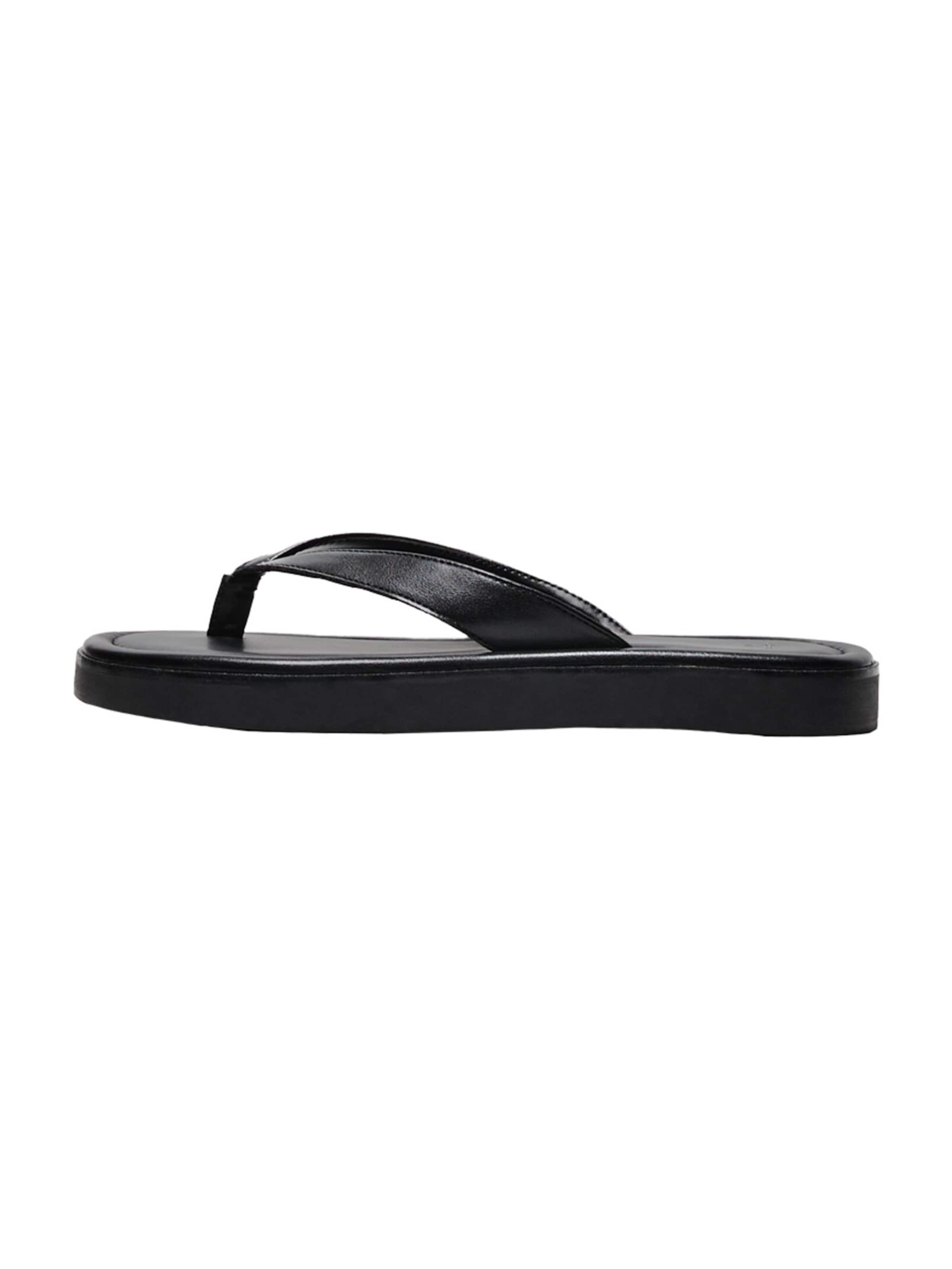 Bershka T-Bar Sandals in Black