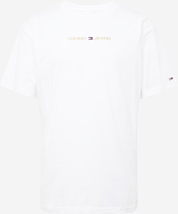 T-Shirt Tommy Jeans en blanc : devant