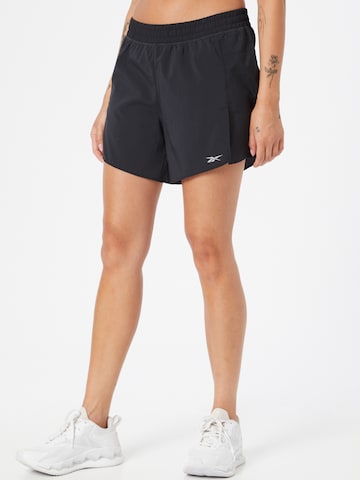 Regular Pantaloni sport de la Reebok pe negru: față