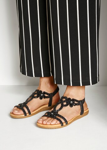 VIVANCE - Sandalias con hebilla en negro