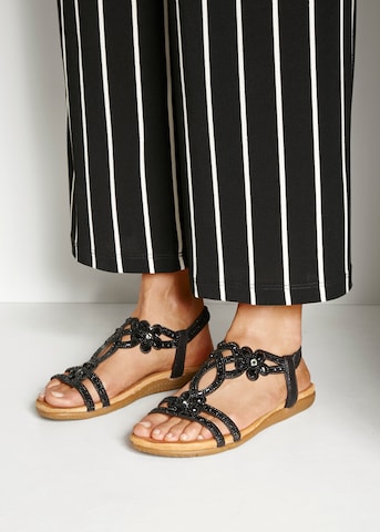 VIVANCE Strap Sandals in Black