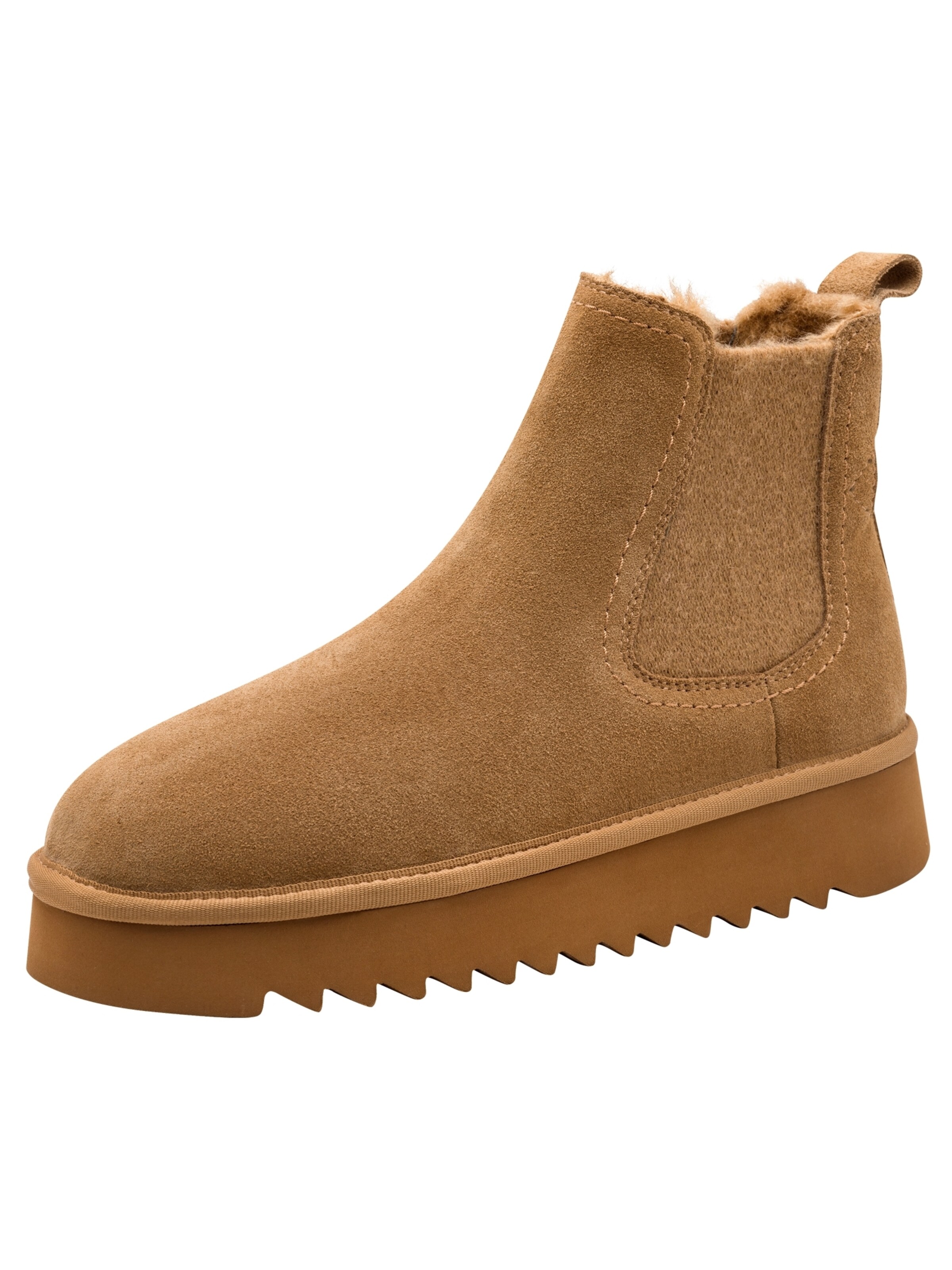 Tamaris Chelsea Boots in Beige: Vorderseite