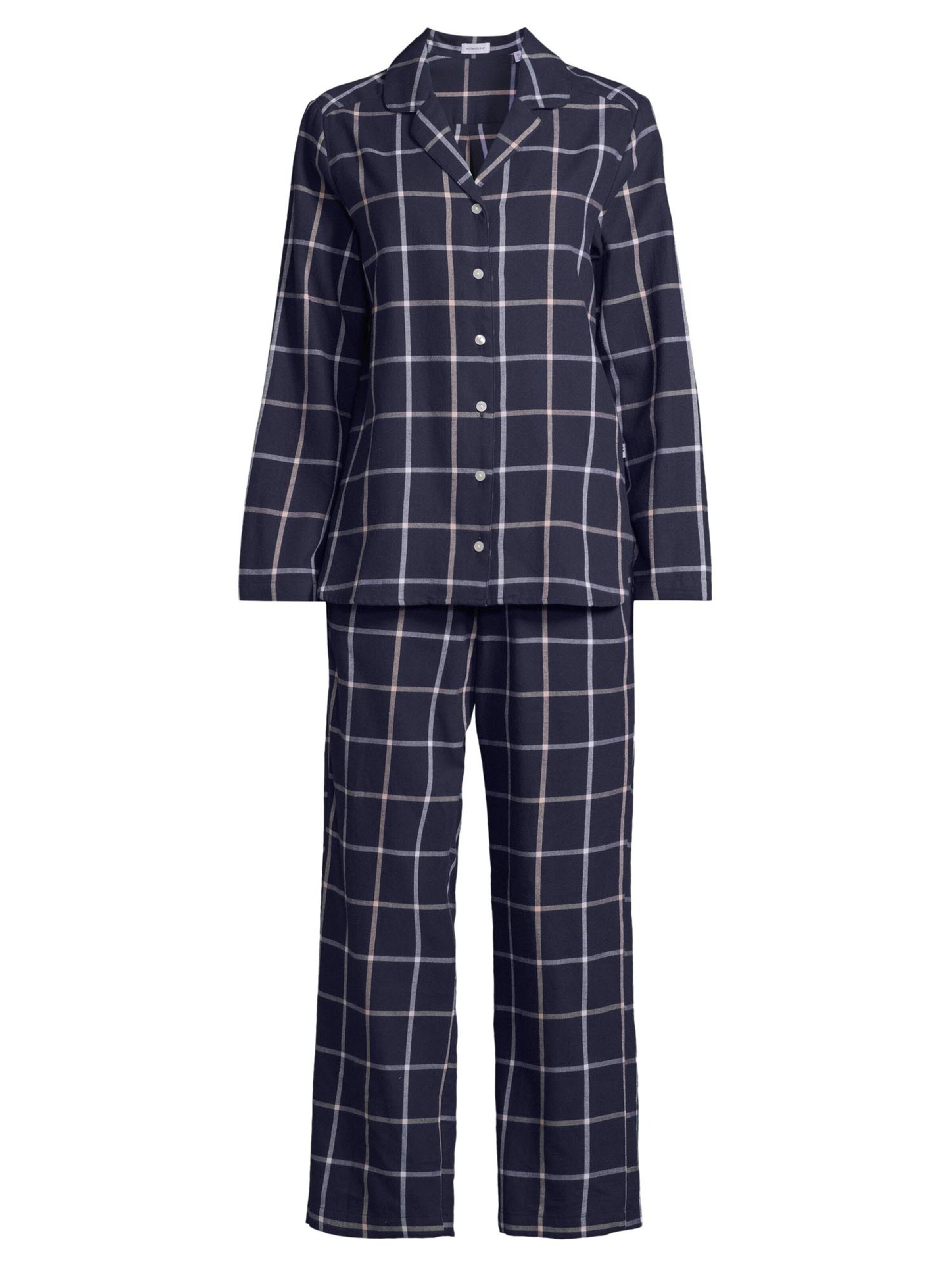 SEIDENSTICKER Pajama 'Classic Flanell' in Blue: front