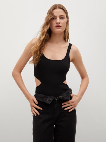 Shirtbody 'LORE' MANGO en noir : devant