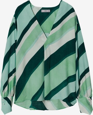 MANGO Blouse in Groen: voorkant