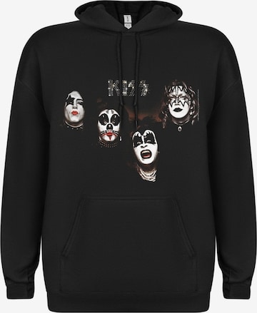 Sweat-shirt 'Kiss - 1974 Hoodie' Kiss en noir : devant